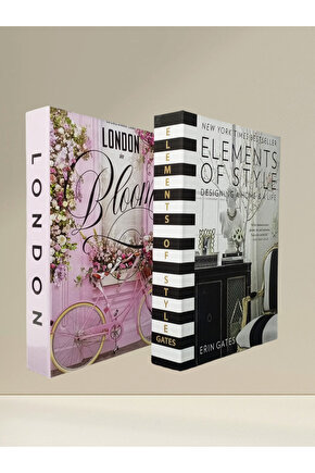 Dekoratif Kitap Görünümlü Kutu 2li Set Decorative Book Looking Box