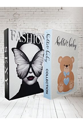 Dekoratif Kitap Görünümlü Kutu 2li Set Decorative Book Looking Box