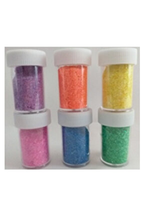 toz sim tuzluklu fosforlu neon renkler 6 adet