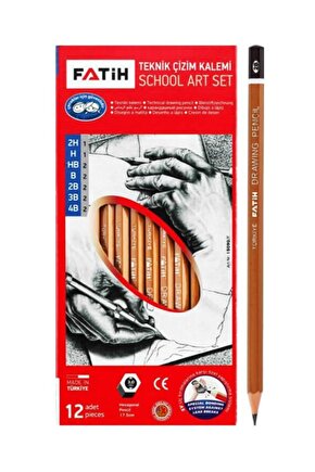 12li Teknik Çizim Kalemi Okul Seti (Dereceli Kalem)