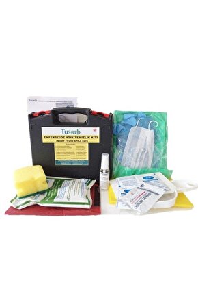 ENFEKSİYÖZ ATIK TEMİZLİK KİTİ (4 kullanım)
(Body fluid spill kit