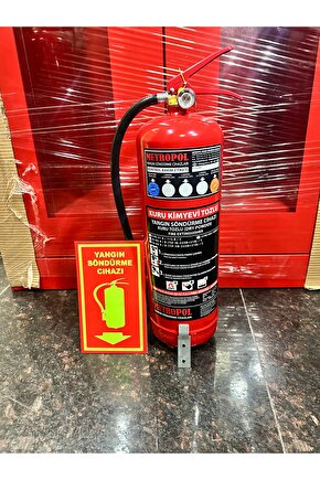 6 kg abc tozlu yangın söndürme , yangın söndürme tüpü , yangın söndürme ,Teknim Tfb-3165g El I