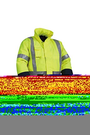 İşçi Parkası Yüksek Görünümlü Mont , Refrektörlü