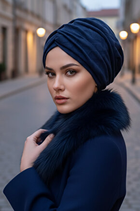 Lacivert Büzgülü Salaş Bone