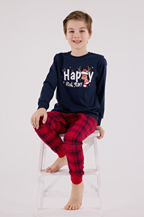 Erkek Çocuk Lacivert Pijama Takımı