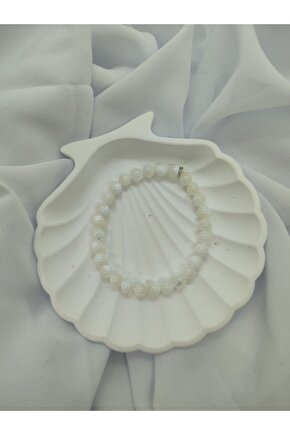 Beyaz Sedef Doğal Taş Bileklik