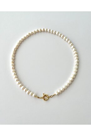 Harmonia – Gerçek İnci & Gemici Düğümlü Kolye - 50cm