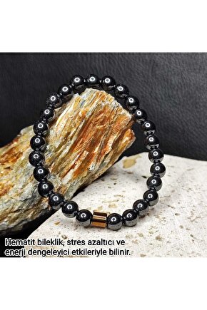 Hematit Taşı bileklik Siyah