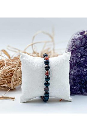 Akik Doğal Taş Bileklik 8 Mm Küre Faset Kesim