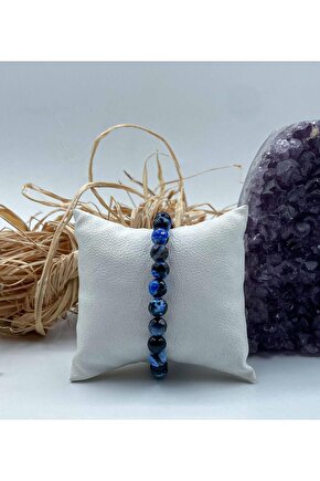 Akik Doğal Taş Bileklik 8 Mm Küre Faset Kesim