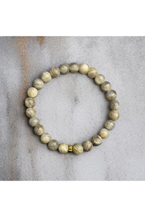 Labradorit Doğal Taş Tasarım 8mm Bileklik