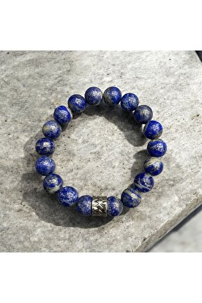 Lapis Lazuli Doğal Taş Tasarım 10mm Bileklik
