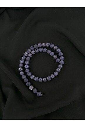 MOR JASPER DÜZ KESİM DOĞALTAŞ 8 MM DİZİ