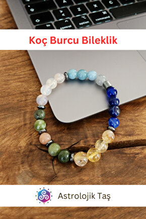 Koç Burcu Doğal Taş Bileklik