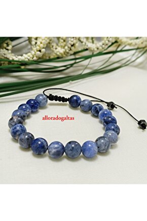 Doğal Taş Sodalit Taşı Bileklik