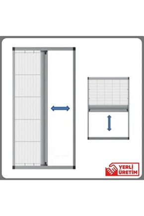 Beyaz Plise Sineklik Akordiyon Sürgülü Pileli Sineklik Kapı Ve Pencere 60-80*80-100 Ölçeri
