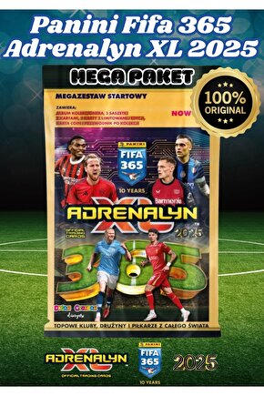 Panini FIFA 365 Adrenalyn XL 2025 Mega Başlangıç Paketi - Futbolcu Kartları - Trading Oyuncu Kartı