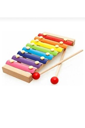 Eğitici Ahşap Ksilofon 8 Nota 8 Ton 25 Cm - EGC-236