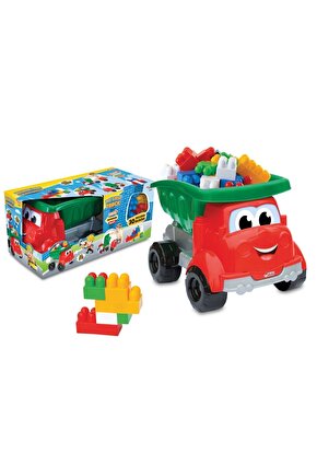 Kutulu Büyük Kamyon Bloklu (30 Parça) - Yapı Oyuncak Oyuncaklar - Araç Oyuncakları - Blok Setleri