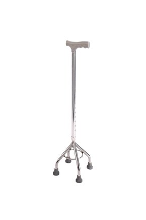 Medikal Tripod Tripot Baston 4 Dört Ayaklı Denge Yürüme Bastonu Hasta Bastonu Değneği