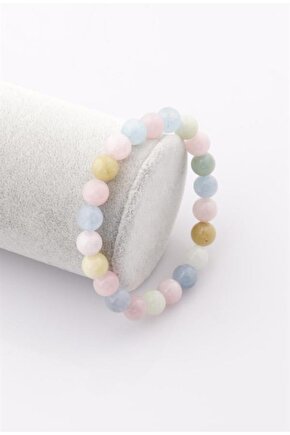 Mix Morganit Bileklik 8 Mm
