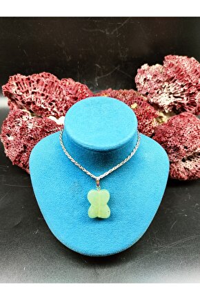 Aventurin Kelebek Doğal Taş Kolye Ucu