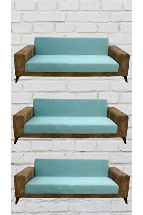 3+3+3 İtalyan Süet Kolsuz Koltuk Örtüsü ( RENK)