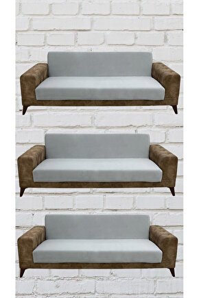 3+3+3 İtalyan Süet Kolsuz Koltuk Örtüsü ( RENK)