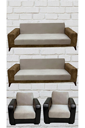 3+3+1+1 İtalyan Süet Kolsuz Koltuk Örtüsü (ZÜMRÜT YEŞİLİ RENK)