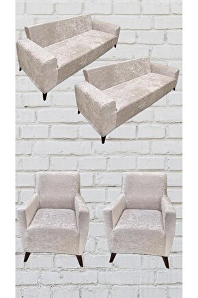 3311 Parlak Kadife Giydirme Koltuk Örtüsü(NATÜREL)