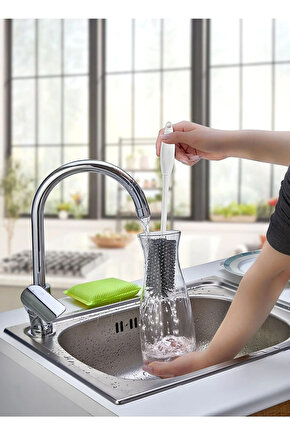 Silikon Fırçalı Şişe Temizleyici - Matara Biberon Emzik ve Yağdanlık Temizleme Fırçası