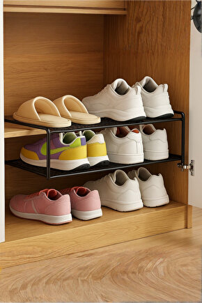 Metal Depolama Rafı - Ayakkabı Düzenleyici - Erzak Düzenleyici Organizer