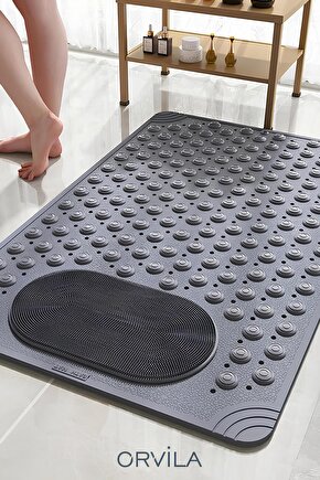 Vantuzlu Banyo ve Duş Kaydırmazı | Küvet İçi Masajlı Kaymaz Zemin Duşakabin Paspası 36x70 Cm
