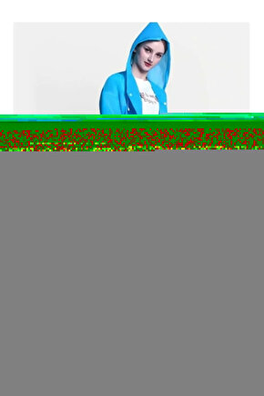 Eva Su Geçirmez Kaliteli Uzun Yağmurluk Unisex - Kadın Erkek Kapüşonlu Çıtçıtlı Standart Beden