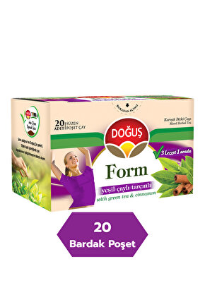Form Yeşil Çaylı Tarçınlı Bitki Çayı 20’li