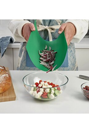 2 Adet Esnek Kesme Tahtası 28 x 36 Cm İkea 2li Set Bükülebilir Kaymaz Kesim Panosu Yeşil Renk