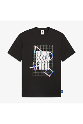 X Playstation Erkek Siyah T-shirt
