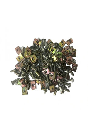 Motosiklet Kaporta Klipsi Metal Üniversal (25Li Paket) Siyah