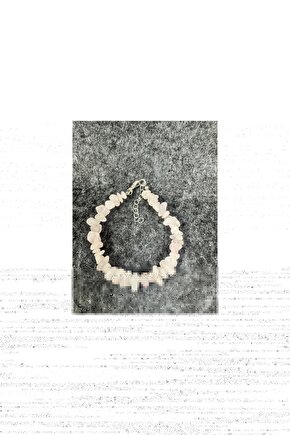 Pembe kuvars Doğaltaş bileklik