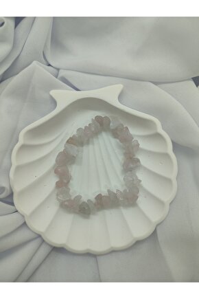 Pembe Kuvars Kırık Doğal Taş Bileklik