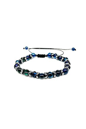 Kehribar Ve Hematit Bileklik