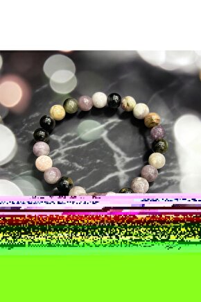 AuraStone Renkli Turmalin Doğal Taş 8mm Bileklik