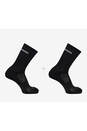 Evasıon Crew 2 Pack 2 Parça-Adet Unisex Çorap SİYAH