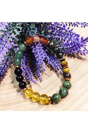 Para Mıknatısı Doğaltaş Çakra Bileklik