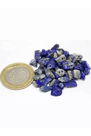 Gerçek Doğaltaş Delikli Lapis Lazuli Taşı Mini Boy 50 Adet