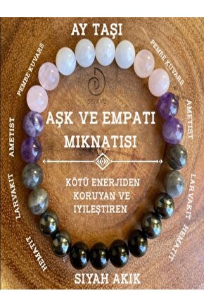 Gerçek Doğal Taş Aşk Ve Enerji Mıknatısı Bileklik