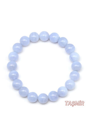Kalsedon Taşı Bileklik 10 mm ( A Kalite )