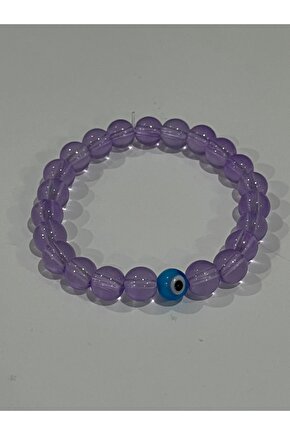 Mor flout Nazar boncuk Bilekliği Şans ve Çakra bilekliği Pozitif Enerji