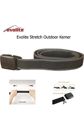 Stretch Outdoor Kemer 1.25 M 3 Cm Gri