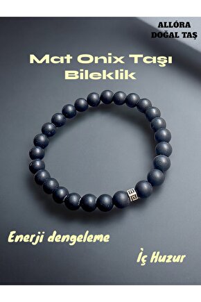 Doğal Taş Mat Onix Taşı Bileklik